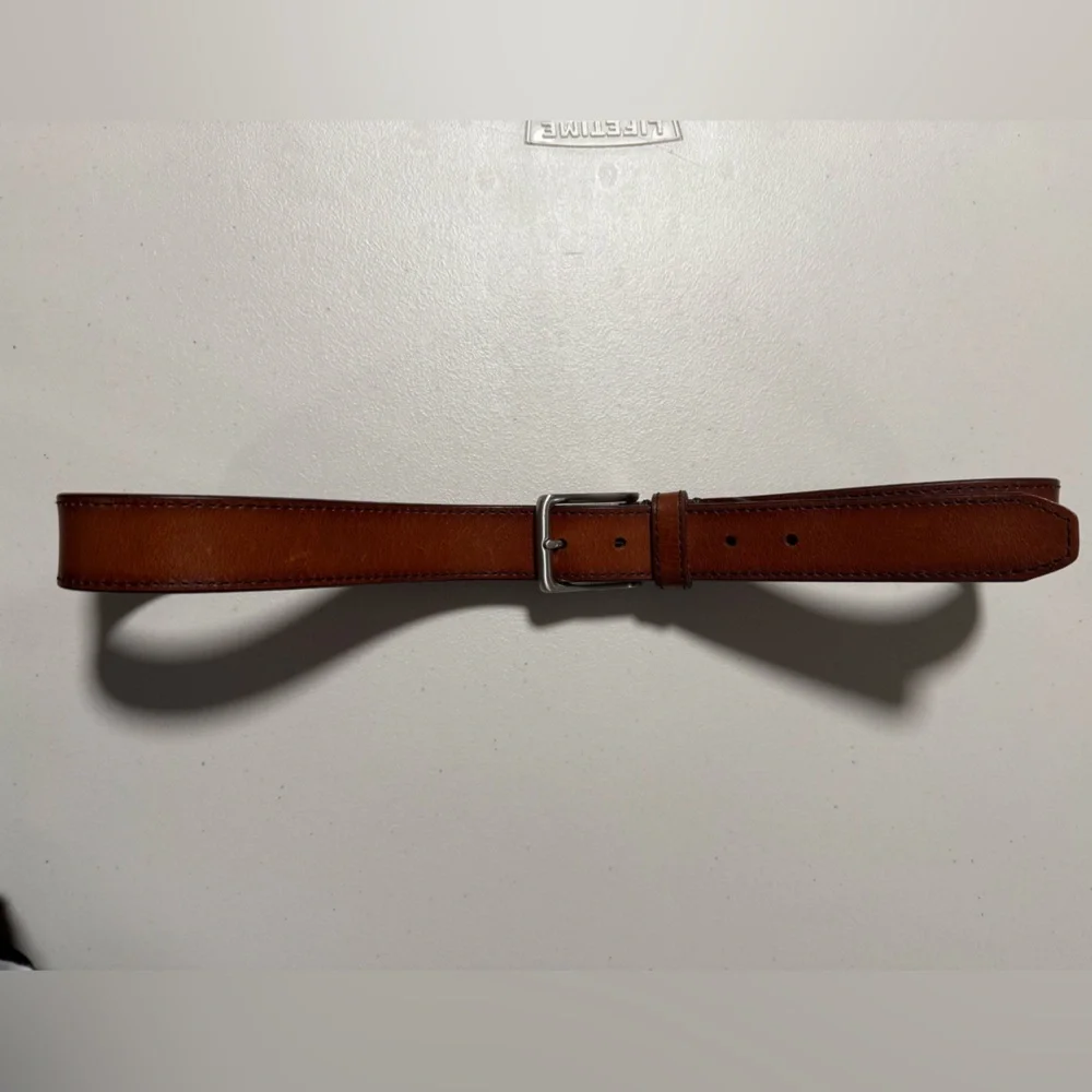 Fossil Men’s Classic Brown Leather Belt Size 38 Preppy Office Professional